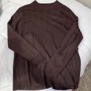 brown mockneck longsleeve
